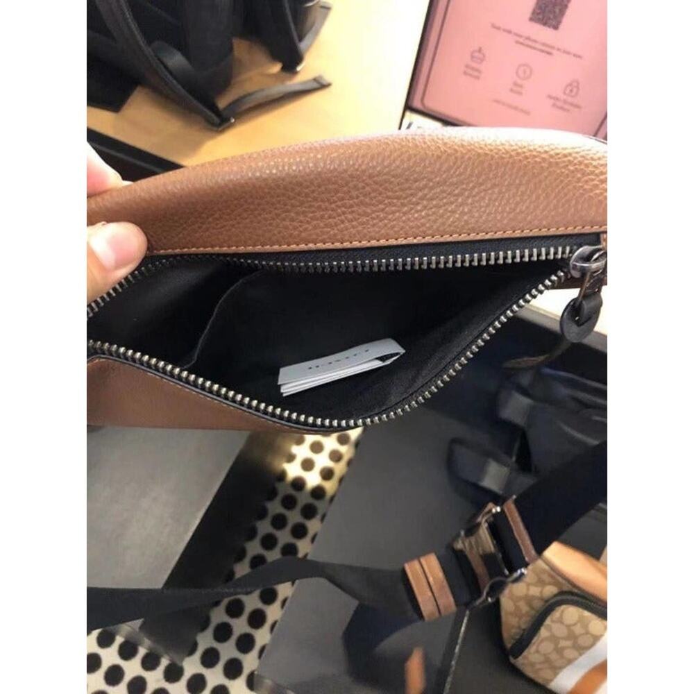 Coach C5386 Waist belt pocket Signature Canvas in Khaki Butterscotch Multi - Picture 9 of 10